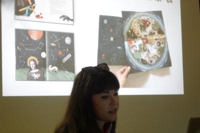 RAZSTAVA ILUSTRACIJ ANE MARAŽ, EVE MLINAR IN TINE VOLARIČ-plakat