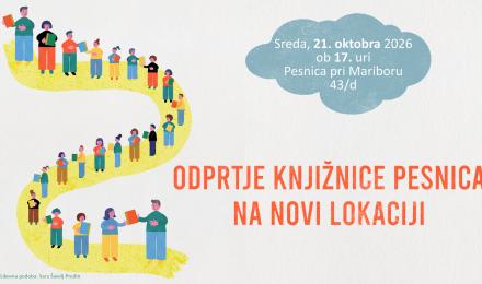 Odprtje Knjižnice Pesnica na novi lokaciji, letak