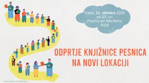 Odprtje Knjižnice Pesnica na novi lokaciji, letak