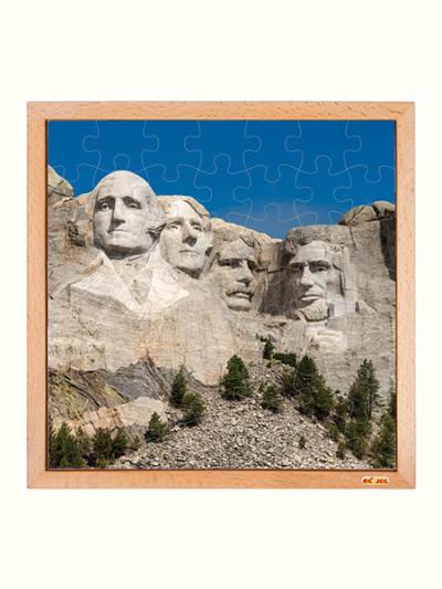 Gora Rushmore, izobraževalna igra, puzzle