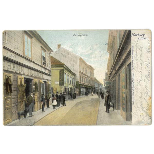 Gosposka ulica ok. l. 1906. Vir: Domoznanska zbirka Mariborske knjižnice