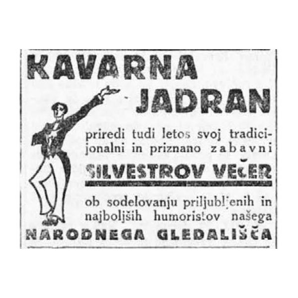 Oglas v Mariborskem večerniku »Jutra«, 29. 12. 1934. Vir: dLib
