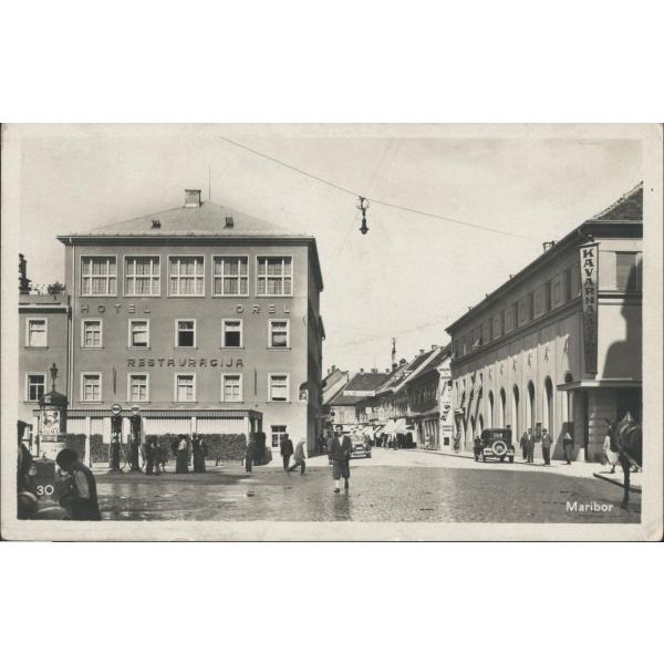 Pogled na hotel Orel leta 1931. Vir: Pokrajinski arhiv Maribor