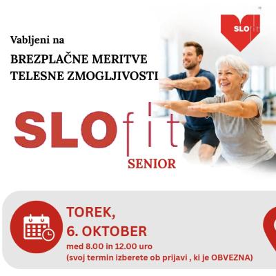 Brezplačne meritve telesne zmogljivosti SLO fit Senior