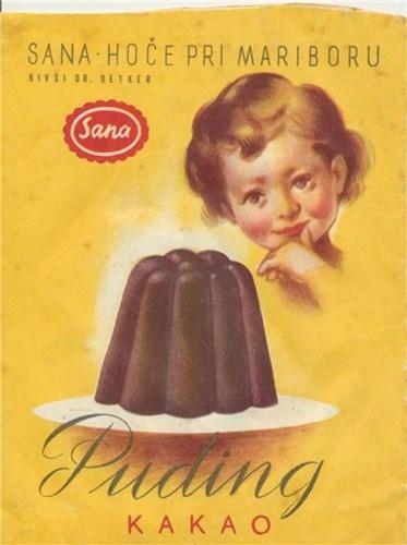Embalaža kakavovega pudinga iz leta 1959.