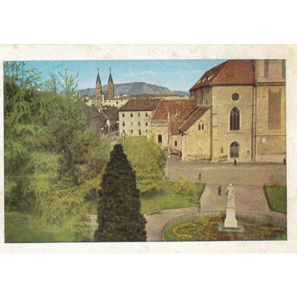 Pogled na Slomškov trg in stolnico v obdobju med 2. svet. vojno. Vir: Domoznanska zbirka Mariborske knjižnice